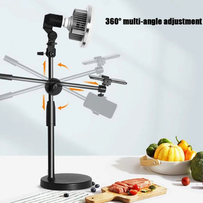 90W 155mm  Mushroom Fill Light + Desktop Overhead Photography Stand Kit for Photo/Video - Selfie Light by PMC Jewellery | Online Shopping South Africa | PMC Jewellery | Buy Now Pay Later Mobicred