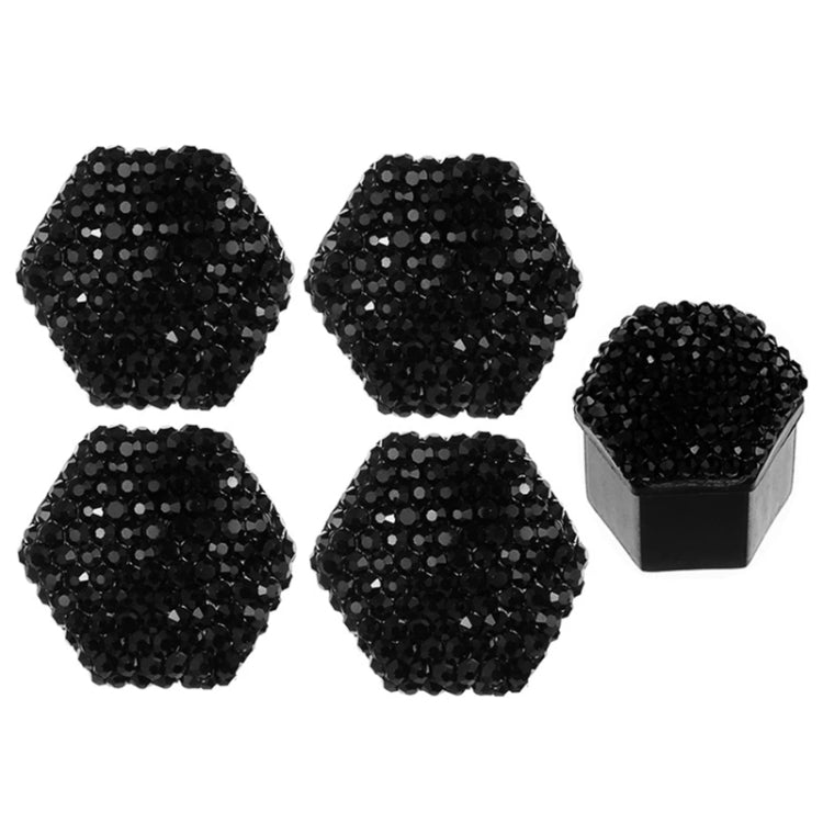 21pcs/set Diamond-encrusted Wheel Caps Tire Screw Protective Covers, Color: 21 Black - Tire Valve Caps by PMC Jewellery | Online Shopping South Africa | PMC Jewellery | Buy Now Pay Later Mobicred