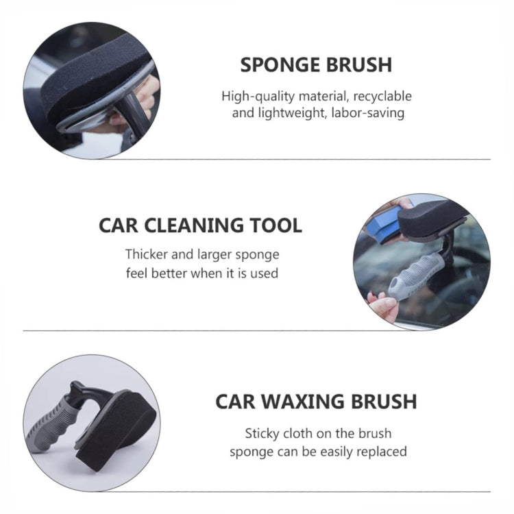 Durable Car Tire Waxing Curved Sponge Brush(Sponge+Handle) - Polishing Machine & Accessories by PMC Jewellery | Online Shopping South Africa | PMC Jewellery