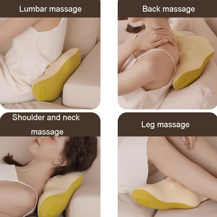 Multi-Function Lumbar Massager Car Cervical Hot Waist Massage Pillow, Specification: Charging Model Yellow - free shipping - PMC TechLife - Order now!