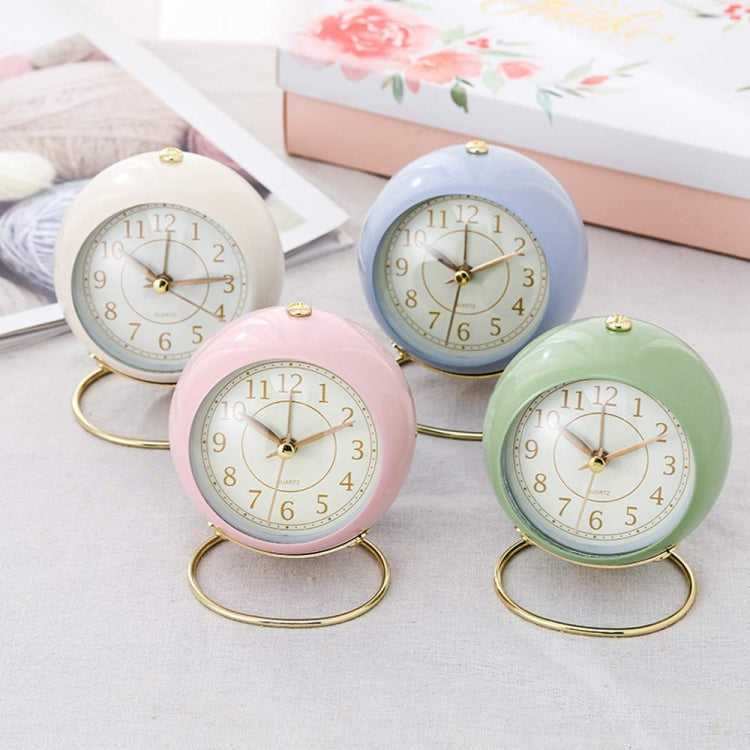 Round Metal Clock Silent Children Electronic Alarm Clock with Light(Purple) - Novelty Clock by PMc TechLife | Online Shopping South Africa | PMc TechLife | Buy Now Pay Later Mobicred