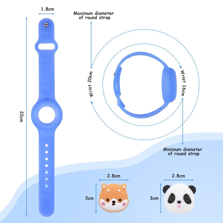 For AirTag Watch Strap Cartoon Cute Anti-lost Device Silicone Protective Cover, Color: Blue - Watch Strap Series by PMC Jewellery | Online Shopping South Africa | PMC Jewellery