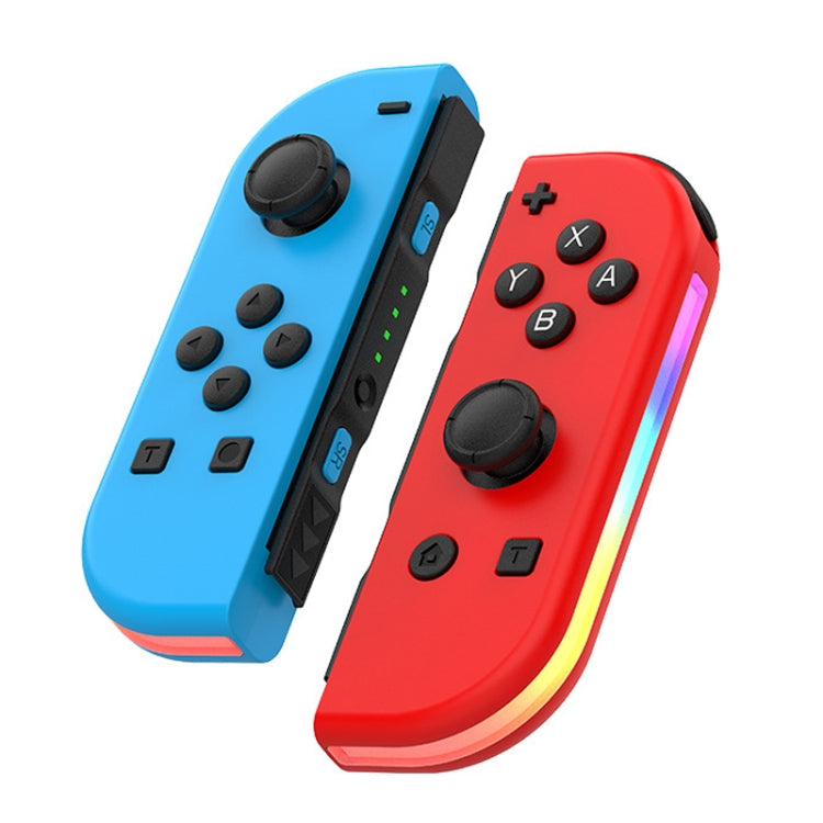 JOY-02 Gaming Left And Right Handle With RGB Lights Body Feel Bluetooth Gamepad For Switch / Switch OLED / Switch Pro / Switch Lite / Switch Joycon(Blue Red) - Gamepads by PMC Jewellery | Online Shopping South Africa | PMC Jewellery | Buy Now Pay Later Mobicred