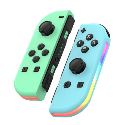 JOY-02 Gaming Left And Right Handle With RGB Lights Body Feel Bluetooth Gamepad For Switch / Switch OLED / Switch Pro / Switch Lite / Switch Joycon(Green Blue) - Gamepads by PMC Jewellery | Online Shopping South Africa | PMC Jewellery | Buy Now Pay Later Mobicred