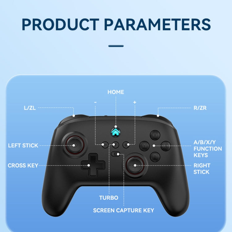 Wireless Bluetooth Gamepad With Wakeup Vibration Body Gamepad For Switch / Android / Apple / PC(Black) - Gamepads by PMC Jewellery | Online Shopping South Africa | PMC Jewellery | Buy Now Pay Later Mobicred