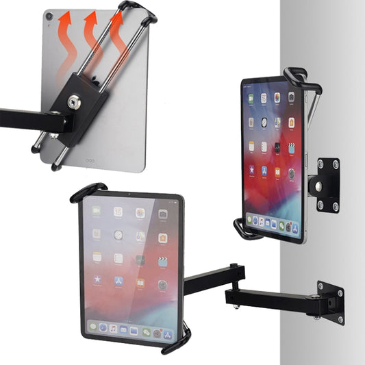 Tablet Wall Mount Holder Foldable Extendable Aluminum Alloy Mount With Anti Theft Security Lock - Lazy Bracket by PMC Jewellery | Online Shopping South Africa | PMC Jewellery