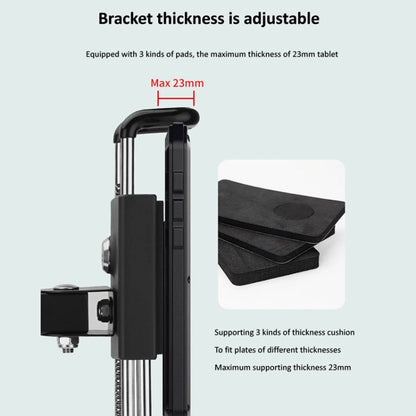 Tablet Wall Mount Holder Foldable Extendable Aluminum Alloy Mount With Anti Theft Security Lock - Lazy Bracket by PMC Jewellery | Online Shopping South Africa | PMC Jewellery