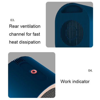 Small Desktop Electric Heater Home PTC Instant Energy-saving Heater, Spec: UK Plug(Blue) - Electric Heaters by PMC Jewellery | Online Shopping South Africa | PMC Jewellery | Buy Now Pay Later Mobicred