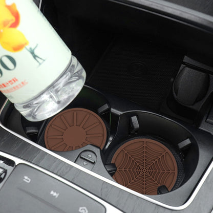 4pcs/set 6.8x0.3cm Car Anti-slip Silicone Water Coaster Storage Interior, Color: Black - Car Drink Holders by PMC Jewellery | Online Shopping South Africa | PMC Jewellery | Buy Now Pay Later Mobicred