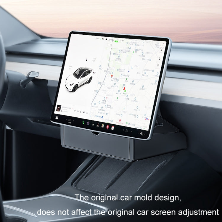 For Tesla Model3/Y Central Control Navigation Screen Storage Box(Black) - Stowing Tidying by PMC Jewellery | Online Shopping South Africa | PMC Jewellery | Buy Now Pay Later Mobicred