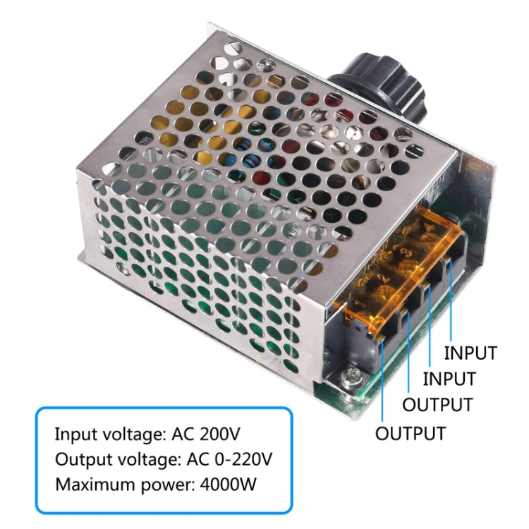 SCR Electronic Voltage Regulator Dimmer, Speed Regulation, Temperature Regulation, With Fuse Housing - Motor & Controller by PMC Jewellery | Online Shopping South Africa | PMC Jewellery