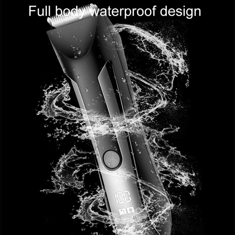 Mens Electrical Body Hair Trimmer LCD Digital Shaver(Black) - free shipping - PMC TechLife - Order now!