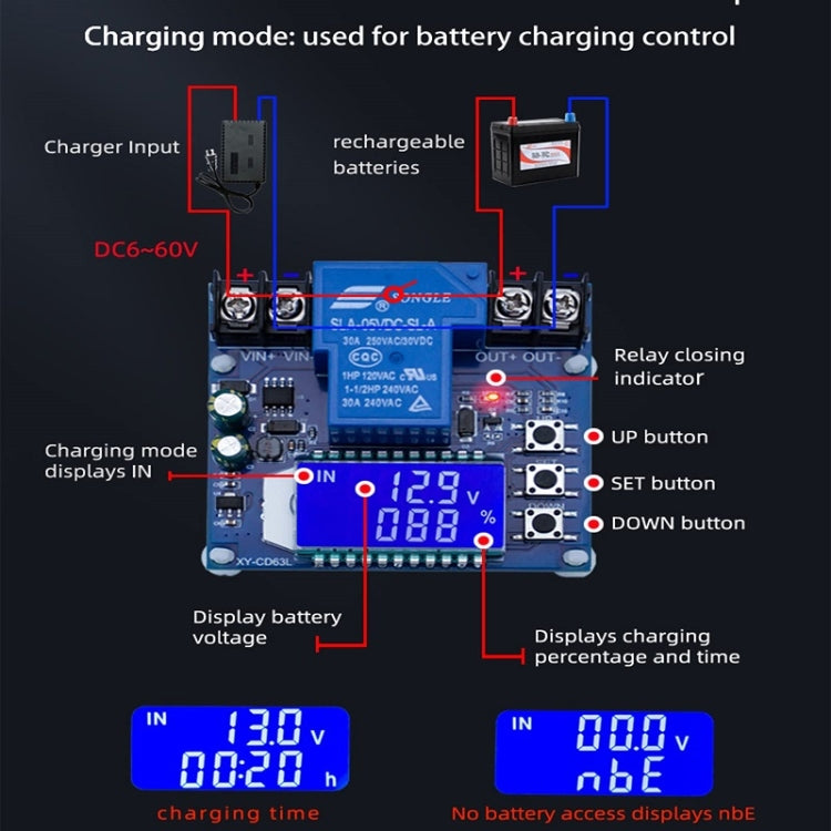 Battery Overshoot & Over-Discharge Protection Automatic Shutdown Switch Module - Other Accessories by PMC TechLife | Online Shopping South Africa | PMC TechLife | Buy Now Pay Later Mobicred