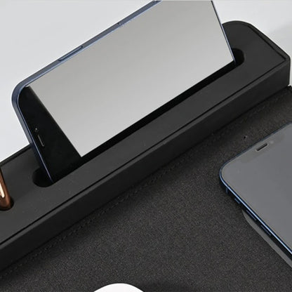 10W Wireless Charging PU Mouse Pad with Mobile Phone and Pen Holder(Black) - Wireless Charger by PMC Jewellery | Online Shopping South Africa | PMC Jewellery | Buy Now Pay Later Mobicred