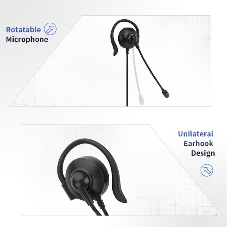 SOYTO SY227 Single-side Operator Ear Hook Headset Corded Computer Headset, Interfaces: Separation USB Wire Control - Microphones & Headsets by SOYTO | Online Shopping South Africa | PMC Jewellery