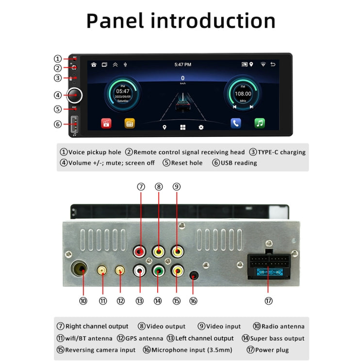 Car Universal Radio Wireless Bluetooth Hands-Free Android Navigation, Memory: 2+32G - Car MP3 & MP4 & MP5 by PMC Jewellery | Online Shopping South Africa | PMC Jewellery | Buy Now Pay Later Mobicred