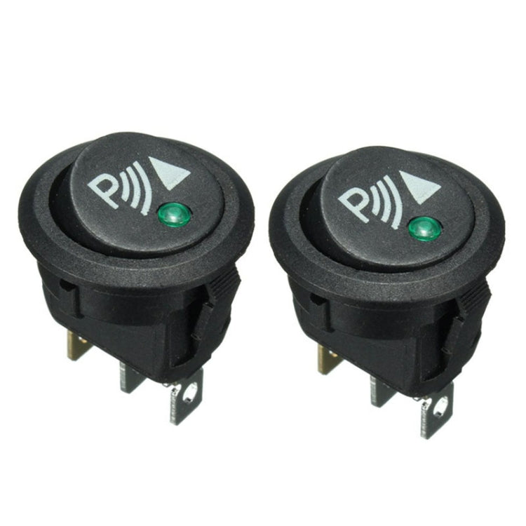 2pcs KCD1-102N Round 3Pin Rocker Switch LED Light 12V Car Modification Reverse Sensor Switch - Car Switches by PMC Jewellery | Online Shopping South Africa | PMC Jewellery | Buy Now Pay Later Mobicred