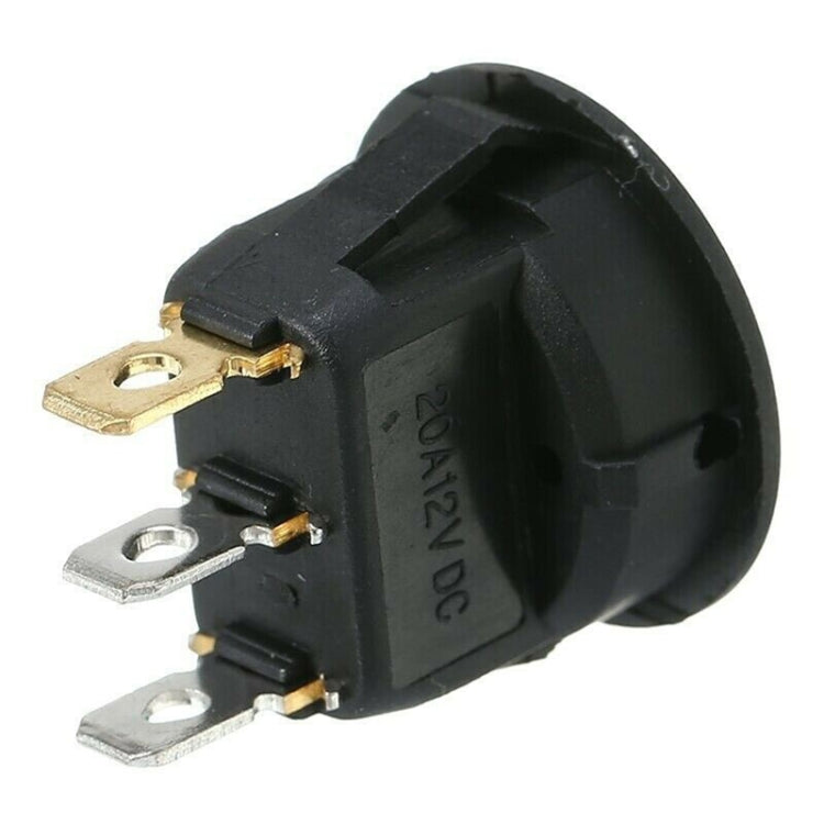 2pcs KCD1-102N Round 3Pin Rocker Switch LED Light 12V Car Modification Reverse Sensor Switch - Car Switches by PMC Jewellery | Online Shopping South Africa | PMC Jewellery | Buy Now Pay Later Mobicred