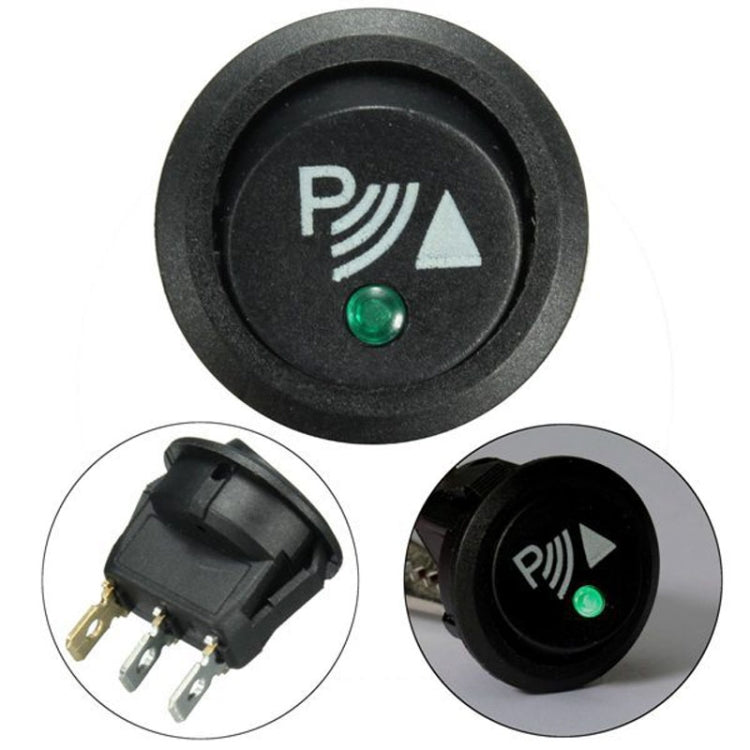 2pcs KCD1-102N Round 3Pin Rocker Switch LED Light 12V Car Modification Reverse Sensor Switch - Car Switches by PMC Jewellery | Online Shopping South Africa | PMC Jewellery | Buy Now Pay Later Mobicred