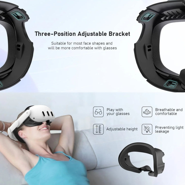 AMVR Q3FC1 For Meta Quest3 Mask Ice Silk Breathable Leather Material(Mask+1 Ice Silk) - free shipping - PMC TechLife - Order now!