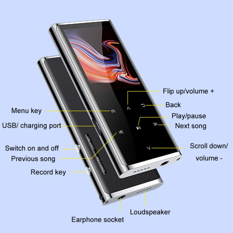 M27 1.8 Inch Bluetooth MP3/MP4 Music Player E-Book Recorder, Size: 32GB(Black) - MP3 Player by PMC TechLife | Online Shopping South Africa | PMC TechLife | Buy Now Pay Later Mobicred