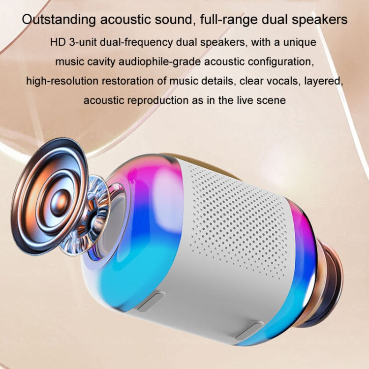 Y5 1 Microphone Portable Bluetooth Speaker Home And Outdoor Wireless Karaoke Audio(White) - Microphone by PMC Jewellery | Online Shopping South Africa | PMC Jewellery | Buy Now Pay Later Mobicred