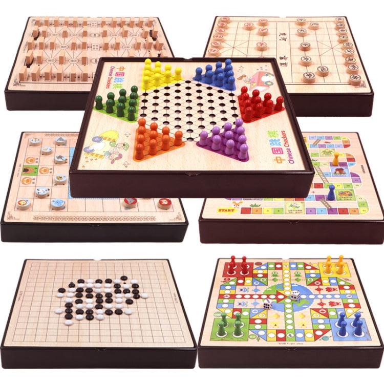 7 in 1 B Model Wooden Multifunctional Parent-Child Interactive Children Educational Chessboard Toy Set - Table Games by PMC Jewellery | Online Shopping South Africa | PMC Jewellery | Buy Now Pay Later Mobicred