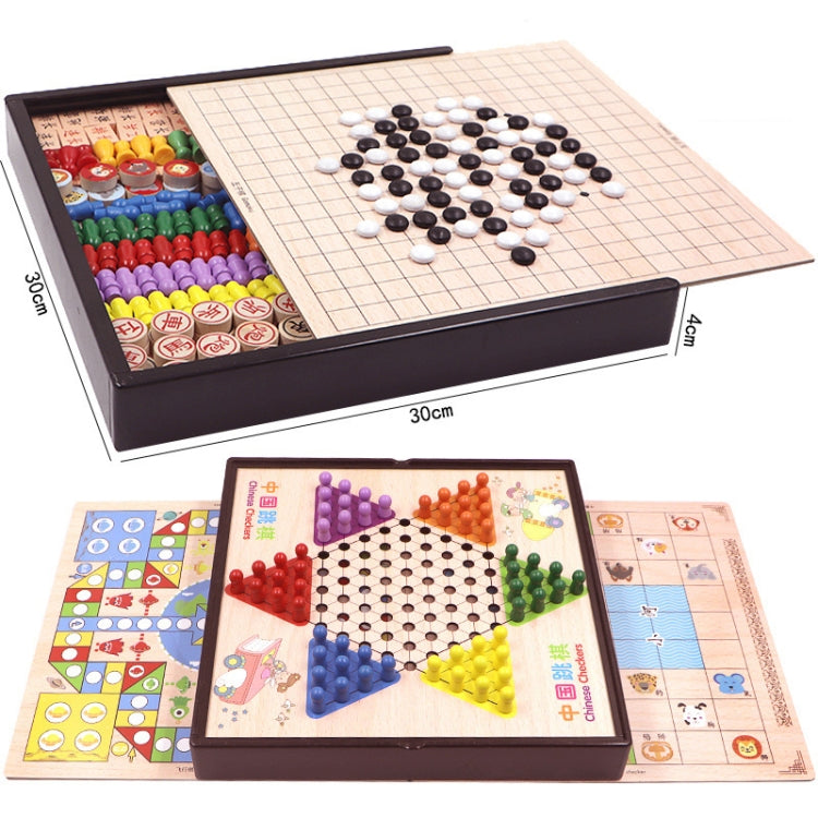 4 in 1 C Model  Wooden Multifunctional Parent-Child Interactive Children Educational Chessboard Toy Set - Table Games by PMC Jewellery | Online Shopping South Africa | PMC Jewellery | Buy Now Pay Later Mobicred