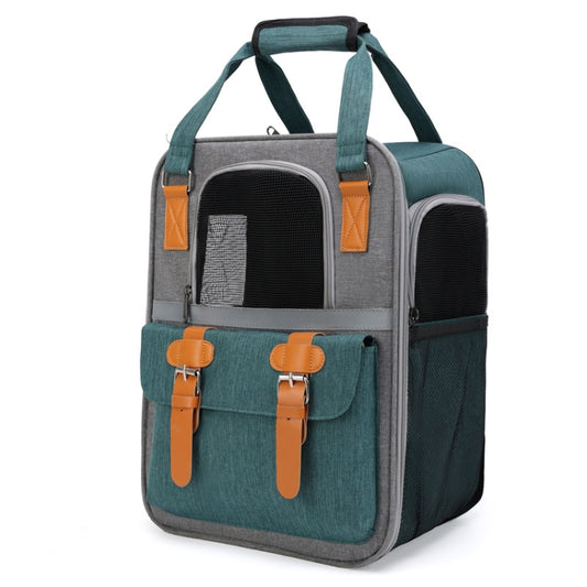 Outdoor Portable Shoulder Pet Backpack Handheld Foldable Breathable Cat Bag(Style 6 Green) - Pet Bags by PMC Jewellery | Online Shopping South Africa | PMC Jewellery | Buy Now Pay Later Mobicred