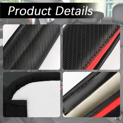 Car Seat Belt Cover Carbon Fiber Leather Auto Seat Shoulder Protection, Style: Crown Red - Seat Belts & Padding by PMC Jewellery | Online Shopping South Africa | PMC Jewellery | Buy Now Pay Later Mobicred