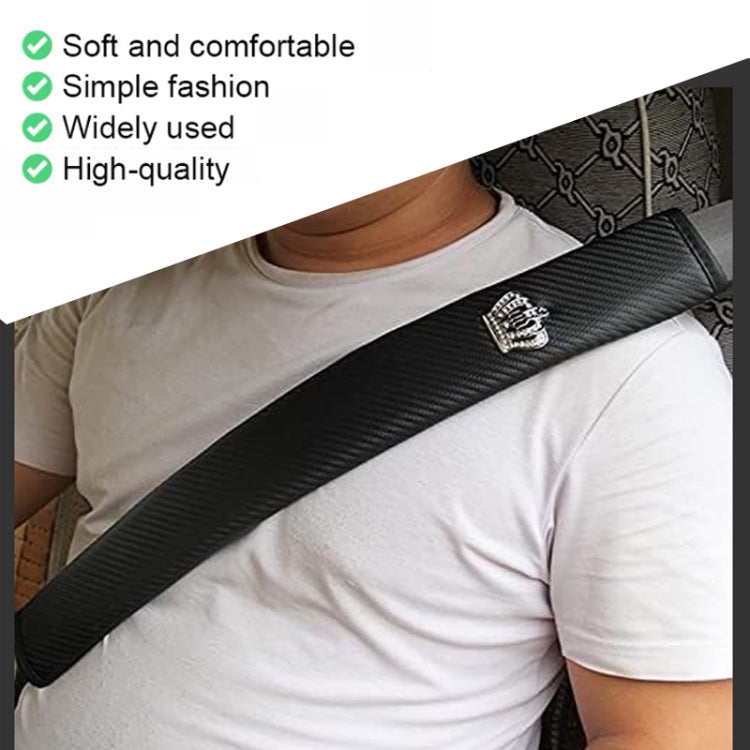 50cm Carbon Fiber Car Leather Seat Belt Cover Shoulder Pads For Trucks - Seat Belts & Padding by PMC Jewellery | Online Shopping South Africa | PMC Jewellery | Buy Now Pay Later Mobicred