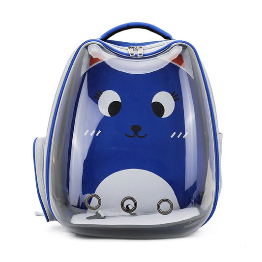 Cartoon Pattern Cat Transparent Pet Bag Space Capsule Portable Pet Backpack, Color: Blue - Pet Bags by PMC Jewellery | Online Shopping South Africa | PMC Jewellery | Buy Now Pay Later Mobicred