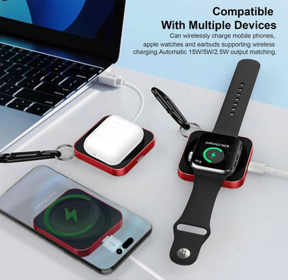 15W 3 In 1 Magnetic Wireless Charger For IWatch Mobile Phone Airpods(Black) - Wireless Charger by PMC Jewellery | Online Shopping South Africa | PMC Jewellery