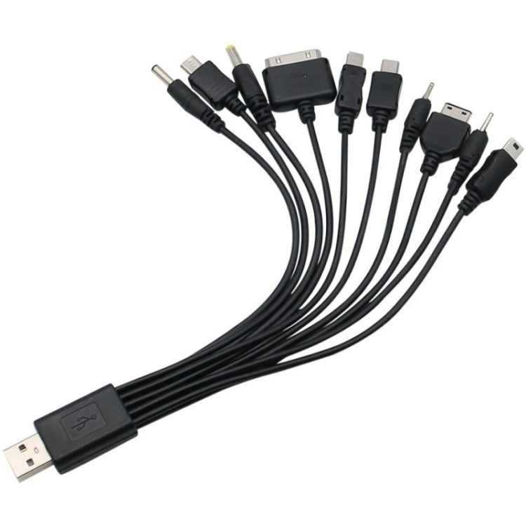 10 In 1 Multifunction USB Charging Cable For IPhone / PSP / Camera / Nokia / HTC / LG / Samsung(Black) - Multifunctional Cable by PMC TechLife | Online Shopping South Africa | PMC TechLife