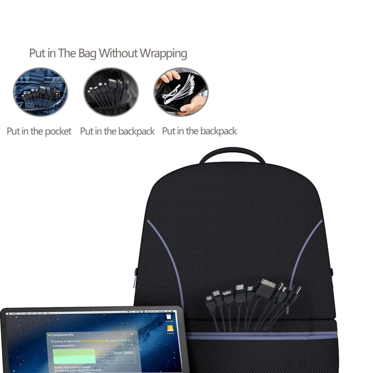 10 In 1 Multifunction USB Charging Cable For IPhone / PSP / Camera / Nokia / HTC / LG / Samsung(Black) - Multifunctional Cable by PMC TechLife | Online Shopping South Africa | PMC TechLife