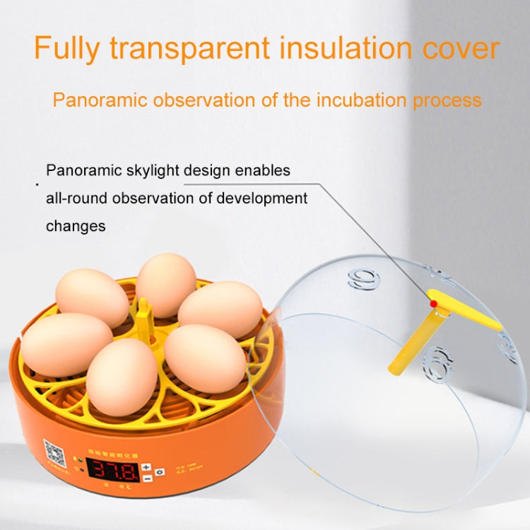 6-Eggs Small Household Experimental Children Smart Chicken Incubators, Spec: Dual-electric Automatic EU Plug - Incubators by PMC Jewellery | Online Shopping South Africa | PMC Jewellery