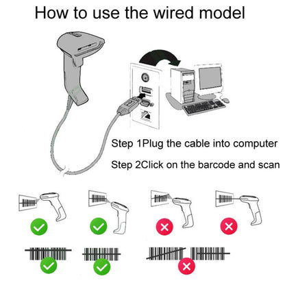 Supermarket Cashier Express Scanner Warehouse Handheld Barcode Scanning Device, Model: Wired 2-Dimensional - Barcode Scanner by PMC Jewellery | Online Shopping South Africa | PMC Jewellery | Buy Now Pay Later Mobicred