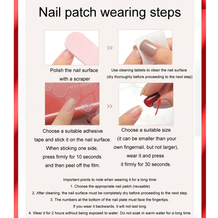 24pcs/box Handmade Nail Glitter Nail Jelly Glue Finished Patch, Color: BY1032(Wear Tool Bag) - Nail Stickers by PMC Jewellery | Online Shopping South Africa | PMC Jewellery | Buy Now Pay Later Mobicred