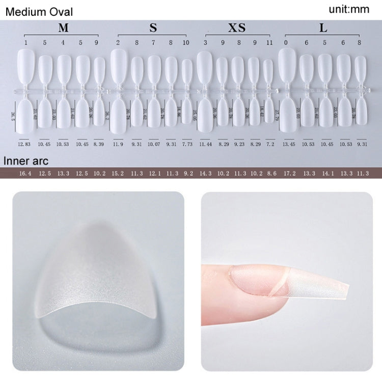 10pairs Of 100pcs/Box Frosted False Nails Artificial Tip, Shape: Short Trapezoid S - Nail Stickers by PMC Jewellery | Online Shopping South Africa | PMC Jewellery | Buy Now Pay Later Mobicred