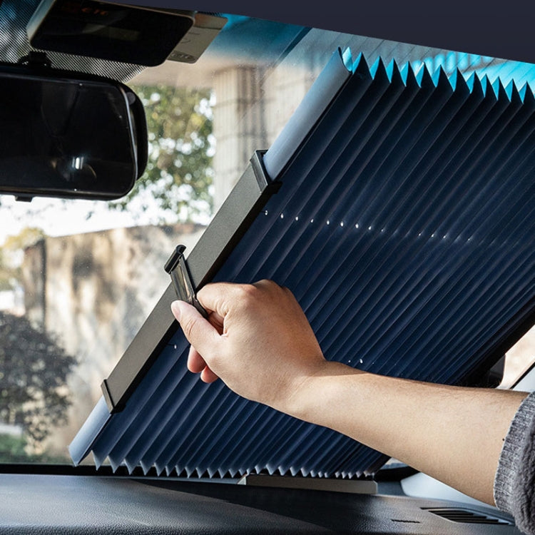 65 x 150cm Car Front Gear Auto Retractable Sunshade Household Pleated Window Covering - Sound & Heat Insulation Cotton by PMC Jewellery | Online Shopping South Africa | PMC Jewellery | Buy Now Pay Later Mobicred