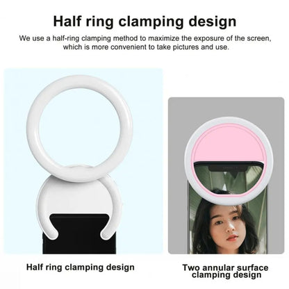 10cm Mobile Phone Fill Light Half-Ring Clip Type Unblocked Screen Lamp(Black) - Selfie Light by PMC Jewellery | Online Shopping South Africa | PMC Jewellery | Buy Now Pay Later Mobicred