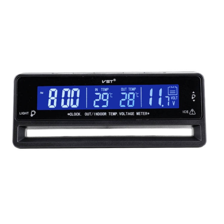 Car Digital Display Clock Luminous Electronic Thermometer Voltmeter(TS-7010V) - Clocks & Car Meters by PMC Jewellery | Online Shopping South Africa | PMC Jewellery | Buy Now Pay Later Mobicred