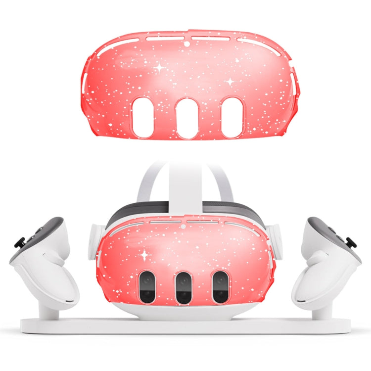 For Meta Quest 3 PC Protective Shell, Style: Single Shell (Glitter Transparent Red) - VR Accessories by PMC TechLife | Online Shopping South Africa | PMC TechLife | Buy Now Pay Later Mobicred