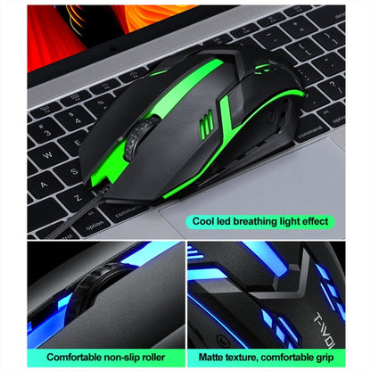 T-WOLF TF230 Colorful Light Effect Game Office Computer Wired Keyboard and Mouse Kit(White) - Wired Keyboard by T-WOLF | Online Shopping South Africa | PMC Jewellery | Buy Now Pay Later Mobicred