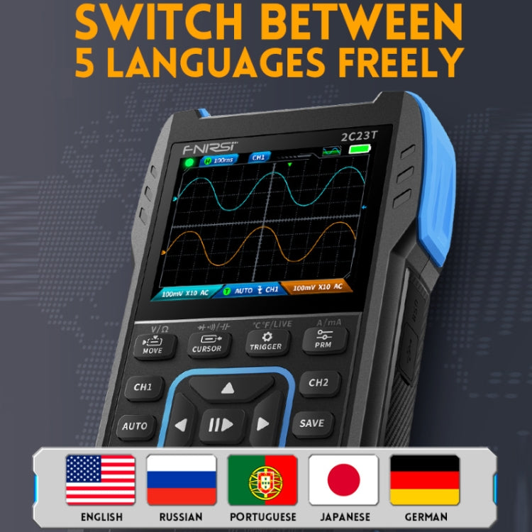 FNIRSI 3 In 1 Handheld Digital Oscilloscope Dual-Channel Multimeter, Specification: Standard - free shipping - PMC TechLife - Order now!