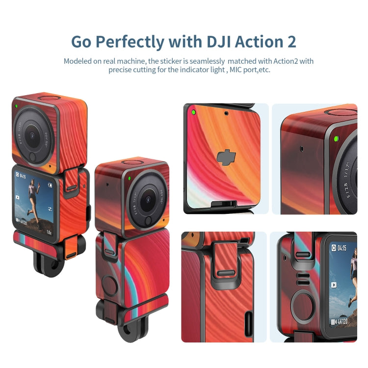 For DJI Action 2 aMagisn Body Protection Paper Scratch-Resistant Film Accessories, Style: Dual-screen Model Colorful Painting 2 -  by aMagisn | Online Shopping South Africa | PMC Jewellery | Buy Now Pay Later Mobicred