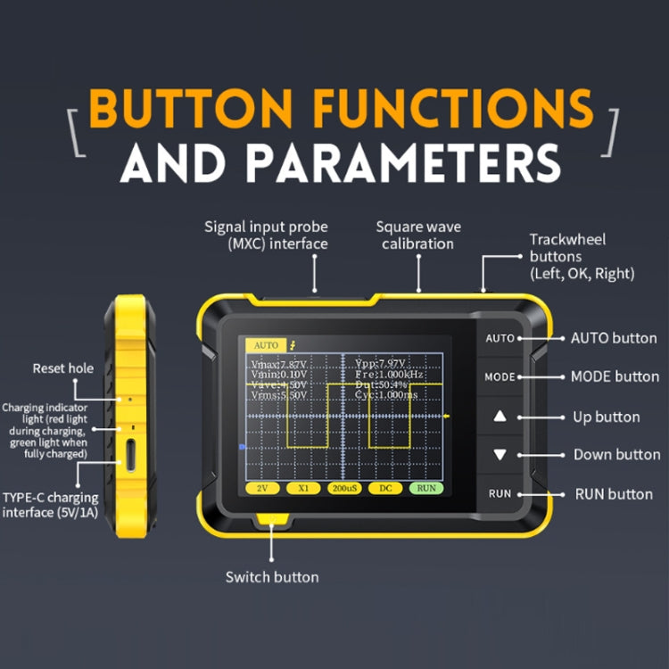 FNIRSI Handheld Small Digital Oscilloscope For Maintenance, Specification: Standard - Digital Multimeter by FNIRSI | Online Shopping South Africa | PMC Jewellery | Buy Now Pay Later Mobicred