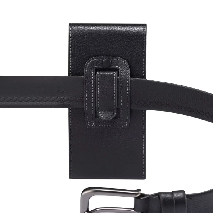 4.7 Inch  Men Vertical Mobile Phone Waist Bag Litchi Pattern Back Clip Buckle Belt Leather Case -  by PMC Jewellery | Online Shopping South Africa | PMC Jewellery | Buy Now Pay Later Mobicred