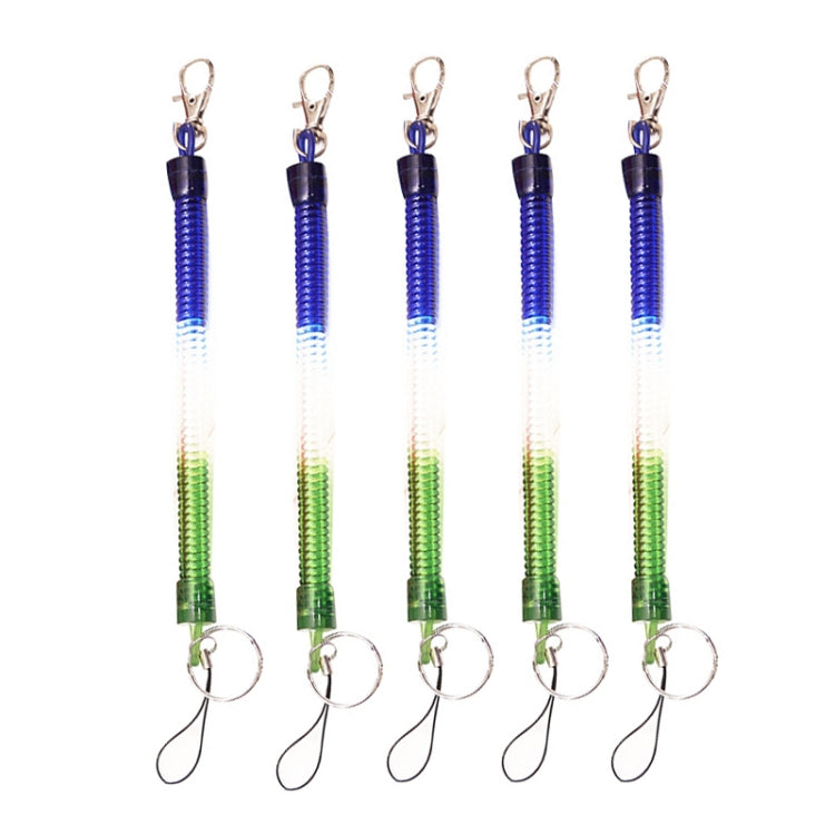 5pcs Spring Key Rope Plastic Keychain Environmentally Friendly Elastic Chain(Colorful Random Delivery) - free shipping - PMC TechLife - Order now!