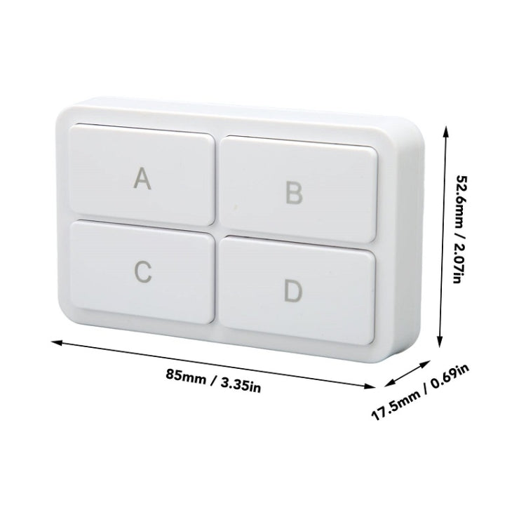 Zigbee Tuya 4-key Situational Remote Control Smart Switch(YSB34) - Smart Switch by PMC Jewellery | Online Shopping South Africa | PMC Jewellery | Buy Now Pay Later Mobicred